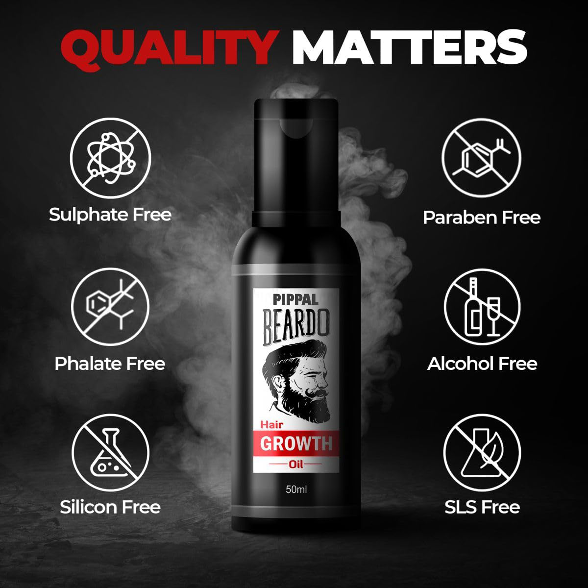 Beardo & Hair Growth Oil, 50ml for Stronger & Fuller Beard Hair 1X50ml